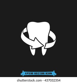 tooth arrow icon vector illustration eps10