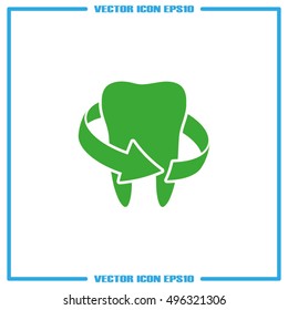 tooth arrow icon vector illustration eps10