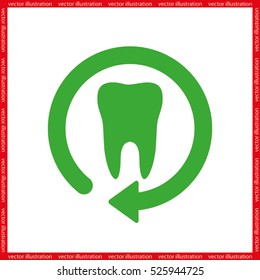 tooth arrow, icon vector illustration eps10
