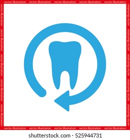 tooth arrow, icon vector illustration eps10
