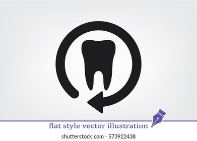 tooth arrow, icon vector illustration eps10