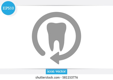 tooth arrow, icon vector illustration.