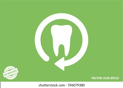 tooth arrow, icon vector illustration eps10
