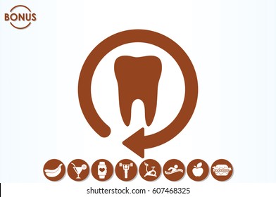 tooth arrow, icon vector illustration eps10