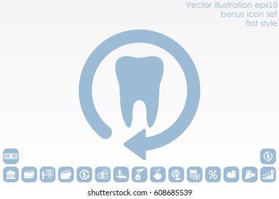 tooth arrow, icon vector illustration eps10