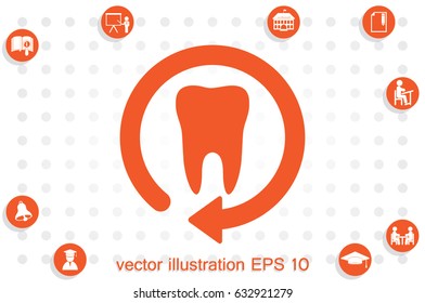 tooth arrow, icon vector illustration eps10