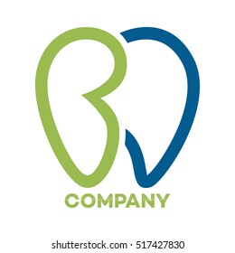 Tooth and B and D company linked letter logo