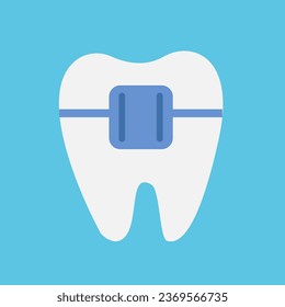 Tooth from berets on a bare background. Vector, flat style