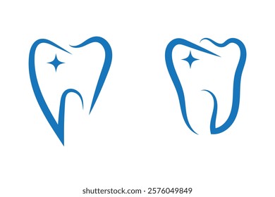 Tooth black icon symbol silhouette flat design style sign. Tooth simple silhouette on white. Dentist cocnept. Modern, minimalist icon in black color. Web site and mobile app design vector element.