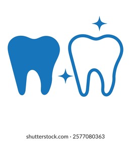 Tooth black icon symbol silhouette flat design style sign. Tooth simple silhouette on white. Dentist cocnept. Modern, minimalist icon in black color. Web site and mobile app design vector element.