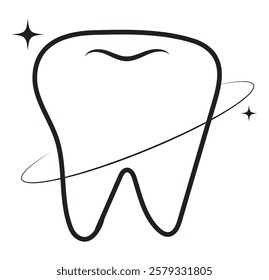 Tooth black icon symbol silhouette flat design style sign. Tooth simple silhouette on white. Dentist . Modern, minimalist icon in black color. Web site and mobile app design vector element. 1176