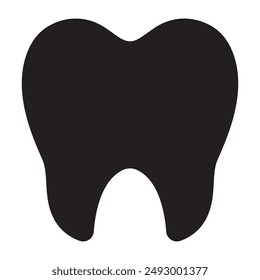 Tooth black icon. vector illustration.