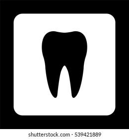 Tooth  - black vector icon