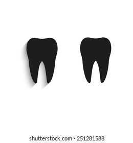 Tooth - black vector icons