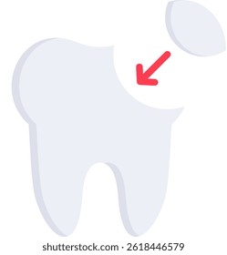 Tooth Bonding Icon Flat Vector Illustration