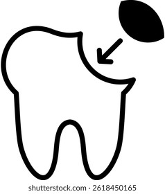 Tooth Bonding Icon Mixed Vector Illustration