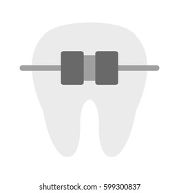 Tooth with Braces
