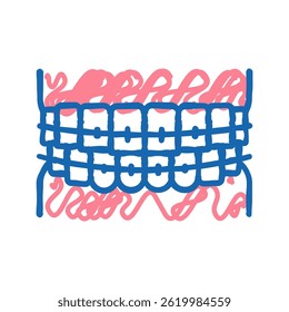 Vector de boceto de icono de doodle de abrazaderas de dientes. signo de abrazaderas de dientes. ilustración de símbolo aislado