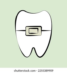 Ilustración vectorial de las llaves dentales. Odontología ortodoncia. 