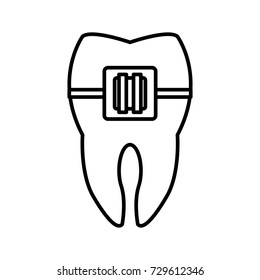 Tooth with bracket