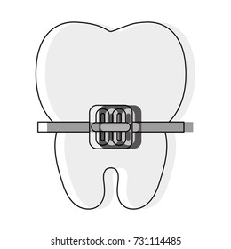 tooth with bracket icon