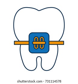 tooth with bracket icon