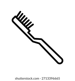Icono de cepillo de dientes, Vector de líneas