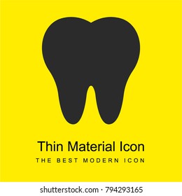 Tooth bright yellow material minimal icon or logo design