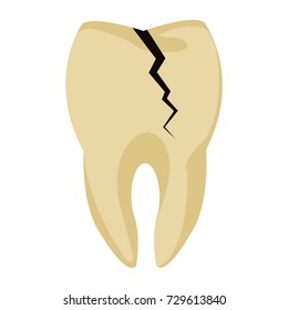 Tooth broken symbol
