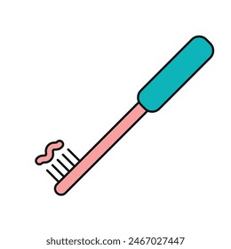 Tooth brush bathroom icon color vector design templates simple and modern