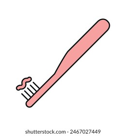 Tooth brush bathroom icon color vector design templates simple and modern