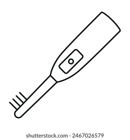 Plantillas de diseño de Vector de línea de íconos de baño de cepillo de dientes simples y modernas