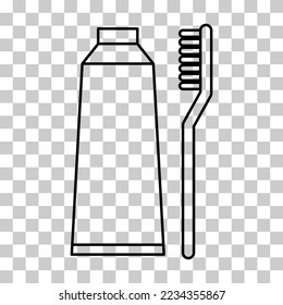 Tooth brush care icon, dental hygiene web sign, health medicine vector illustration .