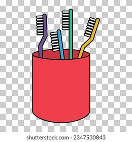 Tooth brush care icon, dental hygiene web sign, health medicine vector illustration .