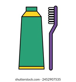 Tooth brush care icon, dental hygiene web sign, health medicine vector illustration .