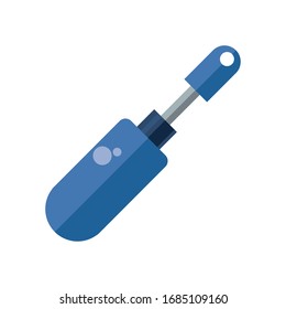 Icono de estilo plano de brocha dental diseño vectorial
