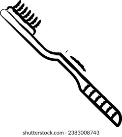 Tooth Brush hand drawn vector illustration
