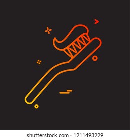 Tooth brush icon design vector
