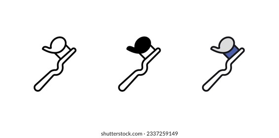 Tooth Brush icon design with white background stock illustration