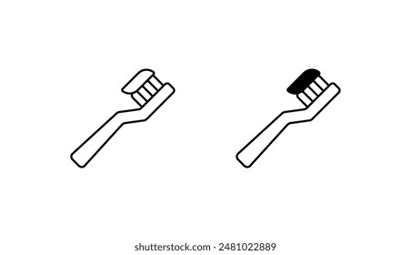 Tooth Brush icon design with white background stock illustration