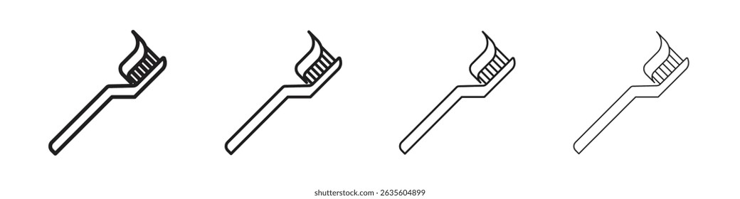ícone escova de dentes Sinal de ilustração plana