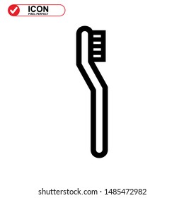 tooth brush icon isolated sign symbol vector illustration - high quality black style vector icons
