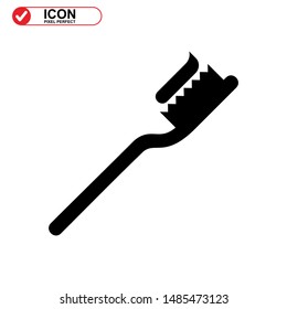tooth brush icon isolated sign symbol vector illustration - high quality black style vector icons
