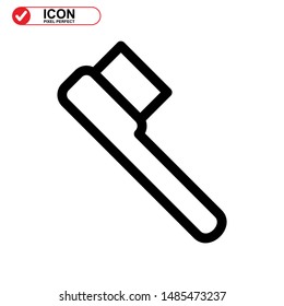 tooth brush icon isolated sign symbol vector illustration - high quality black style vector icons
