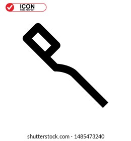 tooth brush icon isolated sign symbol vector illustration - high quality black style vector icons
