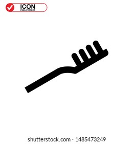 tooth brush icon isolated sign symbol vector illustration - high quality black style vector icons
