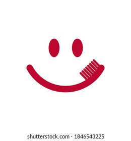 Tooth brush icon logo design vector template