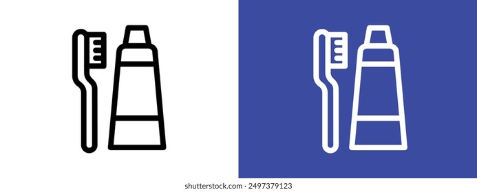 tooth brush icon logo sign set vector outline