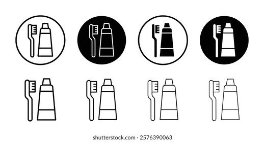 tooth brush icon logo sign set vector outline