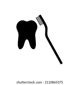 Icono de pincel dental Icono Ilustración vectorial
